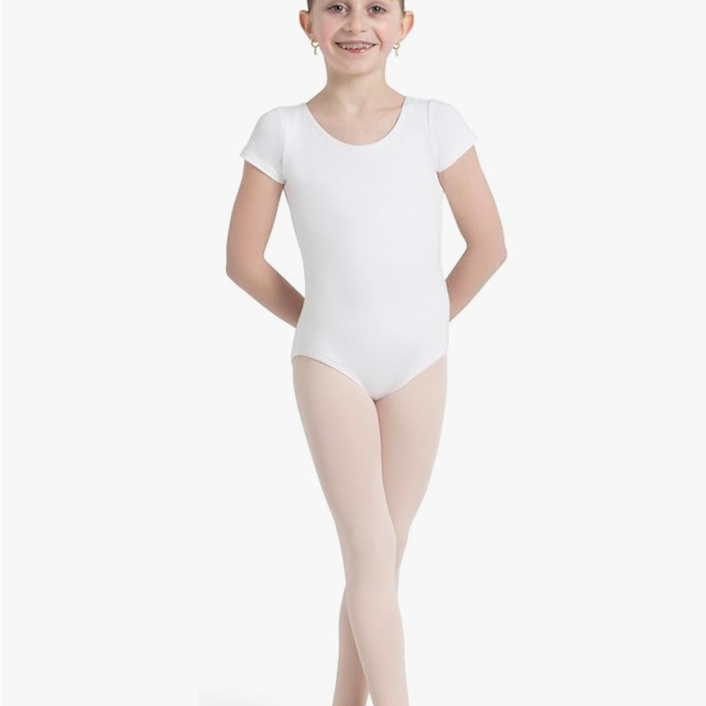 NWT Capezio Girls White Ballet Leotard